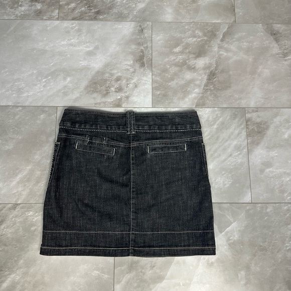 Ann Taylor Women’s Jeans Skirt Size 8 Vintage Black Cotton - Picture 9 of 13